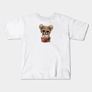 Cheetah Cub Playing With Basketball Kids T-Shirt